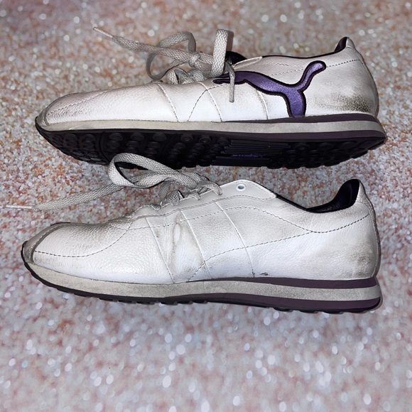 Women’s used Puma Turin white/purple size 8 - Picture 7 of 8